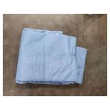 OVZME Zora 36 x 72 Inch Stall Fabric Shower Curtain - Soft Small Shower Curtain for Bathroom for Narrow Stall Size, Machine Washable Water Resistance, Hotel Style, Dusty Blue