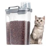 TBMax Large Cat Food Storage Container, Portable Dog Food Container with Upgraded Large Spout and Cup, Travel Pet Food Storage Dispenser for Small Animal Kibble Storage, Bird Seed Container - Grey