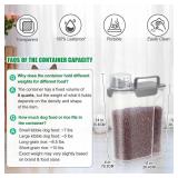 TBMax Large Cat Food Storage Container, Portable Dog Food Container with Upgraded Large Spout and Cup, Travel Pet Food Storage Dispenser for Small Animal Kibble Storage, Bird Seed Container - Grey