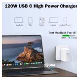 Mac Book Pro Charger - 120W USB C Fast Charger Adapter Compatible with MacBook Pro & MacBook Air 13, 14, 15, 16 inch, iPad Pro, Samsung Galaxy and All USB C Device