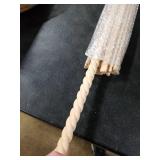 Nuanchu 12 Pcs Unfinished 3D Decorative Wood Trim Molding 15.75inch Decorative Wood Molding Cute DIY Trim for Home Wall Cabinet Shelf Window Door(Twist,18mm)