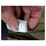 Bbalizko Mens Short Sleeve Button Up Shirts Linen Cotton Beach Tops Spread Collar Plain Summer T Shirt with Pocket Army Green Large