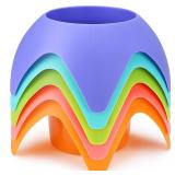 Beach Vacation Essentials - Sand Coasters Drink Cup Holders, 5-Pack, Multicolor, Must-Haves for Women, Adults, Family, and Friends