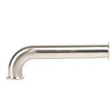 QiiMii Extended Clamp Elbow Sanitary SS304 90 Degree Tri Clamp Pipe Ferrule (1.5 Pipe OD),L=254MM