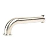 QiiMii Extended Clamp Elbow Sanitary SS304 90 Degree Tri Clamp Pipe Ferrule (1.5 Pipe OD),L=254MM