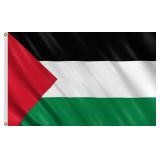 Palestine Flag 12X18 FT - Vivid Color, All Weather, Double Stitched Palestine Flags with Sturdy Brass Ring. (12X18)