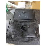 GAXmi Dish Drying Rack Over The Sink Drainer with Drainboard Utensil Holder, 1-Tier Black