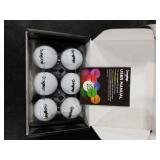 KINGTOP EverGlow Glow in The Dark Golf Ball - Light Activated 7-Color LED Golf Balls, Light up Ball with Fluorescent Tees and Storage Bag, Fun Night Golfing Gift for Men and Women