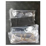 FSRTEP Oprah Style Readers for Women - 3 Pack Stylis Style Reading Glasses with Blue Light Blocking and Spring Hinge HBK +1.5