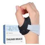 KD Thumb Brace Elite: CMC Thumb Support for Osteoarthritis and Arthritis Pain Relief - Fits Snugly Thumb Brace for Women Men (Small, Left Hand)