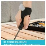 KD Thumb Brace Elite: CMC Thumb Support for Osteoarthritis and Arthritis Pain Relief - Fits Snugly Thumb Brace for Women Men (Small, Left Hand)