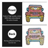 Harsgs 100pcs Random Iron on Patches, Embroidered Iron on/Sew on Patches Applique for Clothes, Dress, Hat, Jeans, DIY Accessories