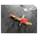 Double Outlet Tube Alloy, Cobalt Air Compressor Parts For Model Numbers 0300842 Air Compressor Parts Air Compressor Switch Pressure Regulator Valve Fit Part