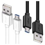 DEEGO Micro USB Cable, 2Pack Extra Long Android Charger Cable 10Ft 6Ft, Charger Cord Fast Android USB Charging Cable Compatible with Samsung Galaxy S7 Edge S6 S5 and More
