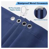 OVZME Zora 36 x 72 Inch Stall Fabric Shower Curtain - Soft Small Shower Curtain for Bathroom for Narrow Stall Size, Machine Washable Water Resistance, Hotel Style, Dusty Blue