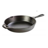 Lodge 10.25 Inch Cast Iron Skillet Pre-Seasoned Frying Pan with Teardrop Handle Oven, Stovetop, Grill & Campfire Use Made in USA Durable, Non-Toxic, Even-Heating Cookware Black