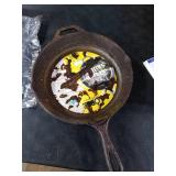Lodge 10.25 Inch Cast Iron Skillet Pre-Seasoned Frying Pan with Teardrop Handle Oven, Stovetop, Grill & Campfire Use Made in USA Durable, Non-Toxic, Even-Heating Cookware Black