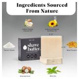 Kitsch Shaving Soap for Men - Hydrating Shave Butter & Shave Soap Bar - Nourishing Bar Soap for Smooth, Irritation-Free Shave Paraben, Silicone & Sulfate-Free - Vegan, Made in USA - 4 oz