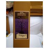 WATERGLIDE Halloween Lighted Tabletop Tree, 18IN Artificial Black Spooky Tree with 24LED Purple Lights, Table Centerpiece Battery or USB Operated with Timer, Indoor Halloween Home Desk Bedroom Decor -