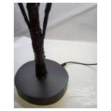 WATERGLIDE Halloween Lighted Tabletop Tree, 18IN Artificial Black Spooky Tree with 24LED Purple Lights, Table Centerpiece Battery or USB Operated with Timer, Indoor Halloween Home Desk Bedroom Decor -
