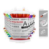 WYNK Blood Bags for Drinks, 10 IV Bags for Halloween Party Decoration, Reusable Drink Pouch for Live Blood of Theme Parties, Masquerade,Vampire,Zombie,Nurse Graduation Party Props - Retail: $15