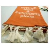 Autumn Leaves & Pumpkins Tea Towel Set - Retail: $5