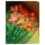 20 Bundles Artificial Fall Flowers for Outdoors Fall Decorations-UV Resistant Fake Mums Faux Plants Plastic Flowers Greenery Home Porch Gardens Fireplace Patio Autumn Thanksgiving Decor(Orange Red) - 