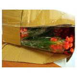 20 Bundles Artificial Fall Flowers for Outdoors Fall Decorations-UV Resistant Fake Mums Faux Plants Plastic Flowers Greenery Home Porch Gardens Fireplace Patio Autumn Thanksgiving Decor(Orange Red) - 