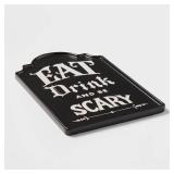 13\" x 8\" Halloween Stoneware Tombstone Serving Platter - Threshold - Retail: $20