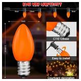 25ft C9 Orange Patio String Lights - Retail: $16