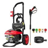 PowerSmart 2600PSI Electric Pressure Washer  2.0GPM  1600W  27FT Hose  35FT Cord  5 Nozzles  Soap Cannon - Retail: $229.99 (Crack in plastic)