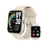 TOZO 2025 New Upgraded Smart Watch for Men Women for iPhone&Android, 1.83\" Fitness Tracker Bluetooth Call [Answer/Make], IP68 Waterproof Sleep Monitor, 100+ Sport Modes Gold