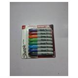 Sharpie Permanent Markers  Chisel Tip  Assorted Colors  8 Count