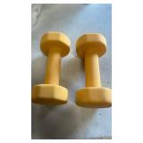Yes4All Neoprene Coated Dumbbell Hand Weight Set of 2, 8lb, Yellow