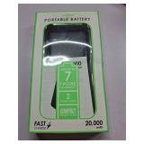 Liquipel Powertek 20 000 mAh Portable Charger Power Bank  Fast Charging Dual USB Output Battery Pack for iPhone  iPad  Galaxy  Android  Pixel  and Tablet (Black)