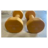 Yes4All Neoprene Coated Dumbbell Hand Weight Set of 2, 8lb, Yellow