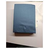 Bedsure 100% Cotton Sheets Queen Size Bed Set - 300 Thread Count Sateen Weave with Deep Pocket Bed Sheets, Breathable, Soft & Moisture Wicking - 6 Piece Blue Sheets