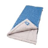 Coleman Sun Ridge 40Â°F Cool-Weather Sleeping Bag, Lightweight Adult Sleeping Bag with Soft Trim & Draft Tube, Machine Washable