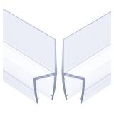 AmazerBath Shower Door Side Seal Strip (Set of 2), Frameless Glass Shower Door Seal Strip - Suitable for 3/8 Inch Glass, 78 inch