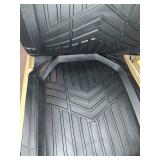 Amazon Basics 4-Piece Heavy Duty PVC Floor Mats with Cargo Liner and Rear, Waterproof Trim To Fit Car Mats, Black