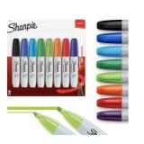 Sharpie Permanent Markers Chisel Tip Marker Set Poster Markers For Wood Plastic And More Assorted Colors 8 Count