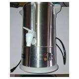 SYBO SR-CP-50B Commercial Grade Stainless Steel Percolate Coffee Maker Hot Water Urn for Catering, 50-Cup 8 L, Grey