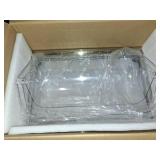 YMJOINMX Ice Food Serving Display Tray with Clear Roll Top Cover Buffet Cold Serving Cooler Platter w/ 2 Ice Packs Cooling Food Dishes Display Plate Case with Lid for Seafood Fruit Party Buffet Tray