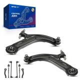 KAX 8Pcs Front Suspension Kit, Compatible with Sentra 2007 2008 2009 2010 2011 2012, Lower Control Arm with Ball Joint Sway Bar Link Tie Rod End, Replace for K620373 K620374 K750096 ES800575