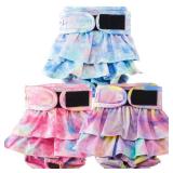 Reusable Dog Diapers Female Washable, Premium Doggie Diaper for Dogs, Pack of 3, Highly Absorbent Extra Large Dog Diaper for Heat, Incontinence and Puppy Training(XL)