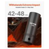 VEVOR Impact Socket Set 1/2 Inches 26 Piece Deep Sockets, , 6-Point , Rugged Construction, Cr-V, 1/2 Inches Drive Socket Set Impact Metric 10mm - 36mm, with a Storage Cage (30MM IS MISSING)