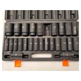 VEVOR Impact Socket Set 1/2 Inches 26 Piece Deep Sockets, , 6-Point , Rugged Construction, Cr-V, 1/2 Inches Drive Socket Set Impact Metric 10mm - 36mm, with a Storage Cage (30MM IS MISSING)