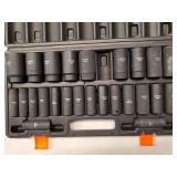 VEVOR Impact Socket Set 1/2 Inches 26 Piece Deep Sockets, , 6-Point , Rugged Construction, Cr-V, 1/2 Inches Drive Socket Set Impact Metric 10mm - 36mm, with a Storage Cage (30MM IS MISSING)