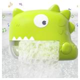 Baby Bath Toys - Bath Bubble Machine with Music, Automatic Dinosaur Bathtub Bubble Maker, Bath Toys for Kids Ages 1-3, Bath time Shower Bathtub Toys for Toddlers, Birthday/Easter Gifts for Boys Girls