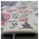 Halloween Face Temporary Tattoo for Men and Women Face Mask Fake Tattoo Stickers Skeleton Skull Makeup Kit Witch Ghost Pumpkin Lantern Bat.